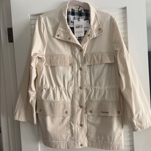 Barbour- Maeva-Utility Jacket, Cream-Size 10 - Picture 9 of 16